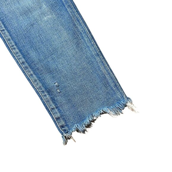MOUSSY VINTAGE Diana Skinny Jeans Women's Size 30 Light Blue Wash Raw Hem - Picture 3 of 13
